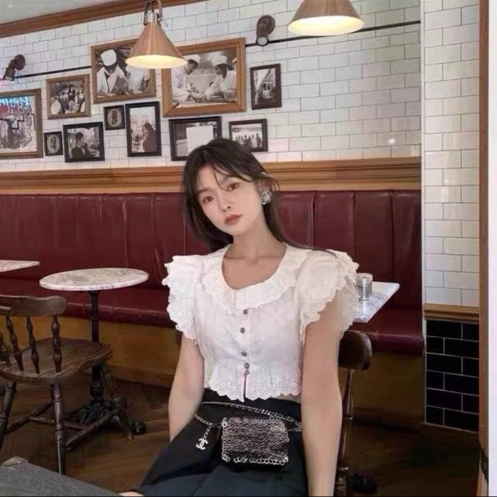 Kfashion/ Jfashion Seooocookie White Blouse Size S